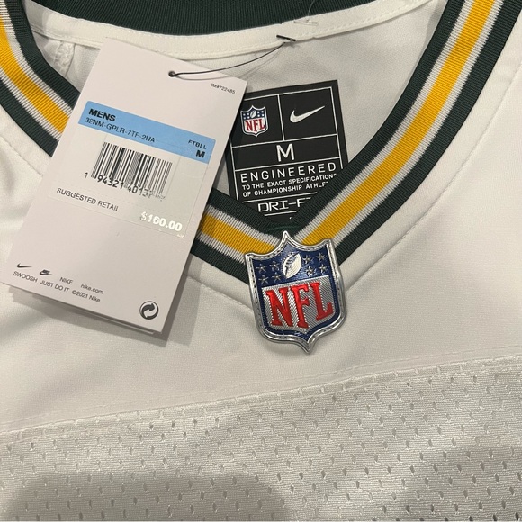Nike Green Bay Packers #12 Aaron Rodgers Jersey On Field Stitched Size Medium - Picture 3 of 3